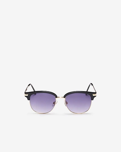 Womens Metal Plastic Clubmaster Sunglasses