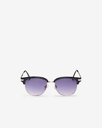 Womens Metal Plastic Clubmaster Sunglasses