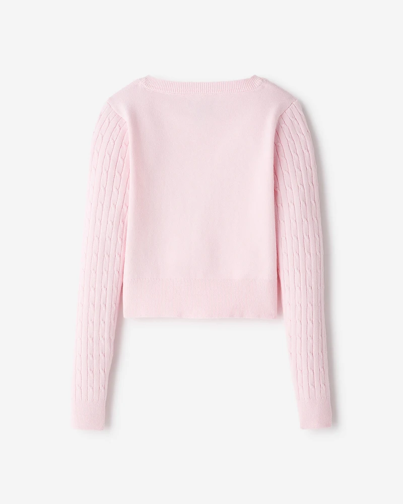 Girls Roots Signature Cardigan