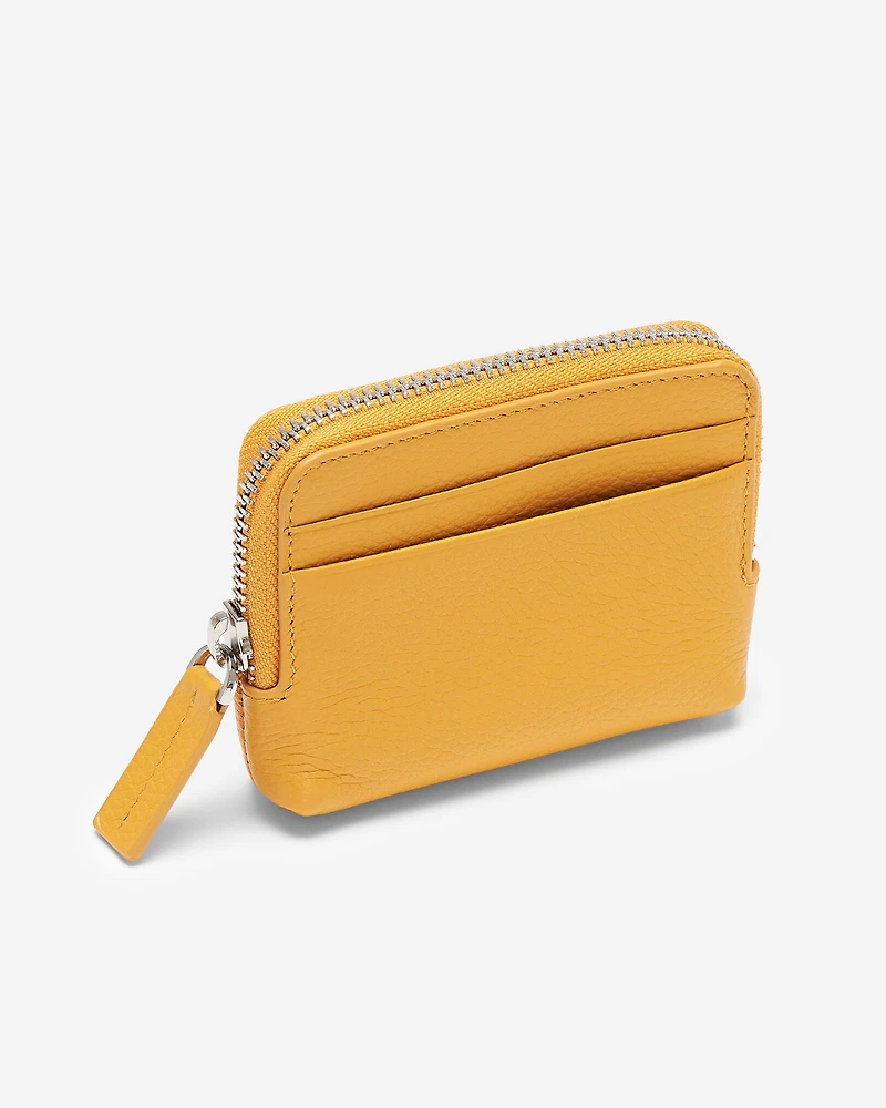 Pochette à glissière pour cartes en cuir Cervino