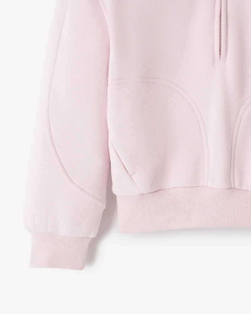 Chandail à glissière un quart en molleton Nuage pour filles