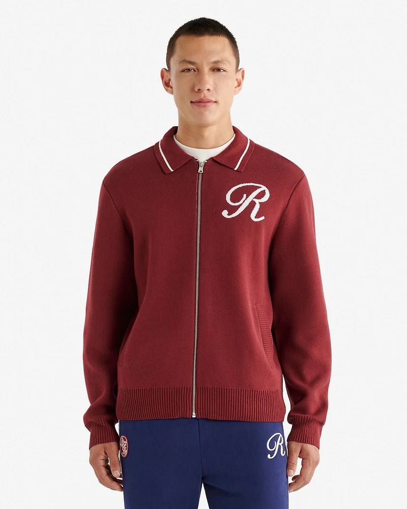 Robson Jacquard Zip Cardigan