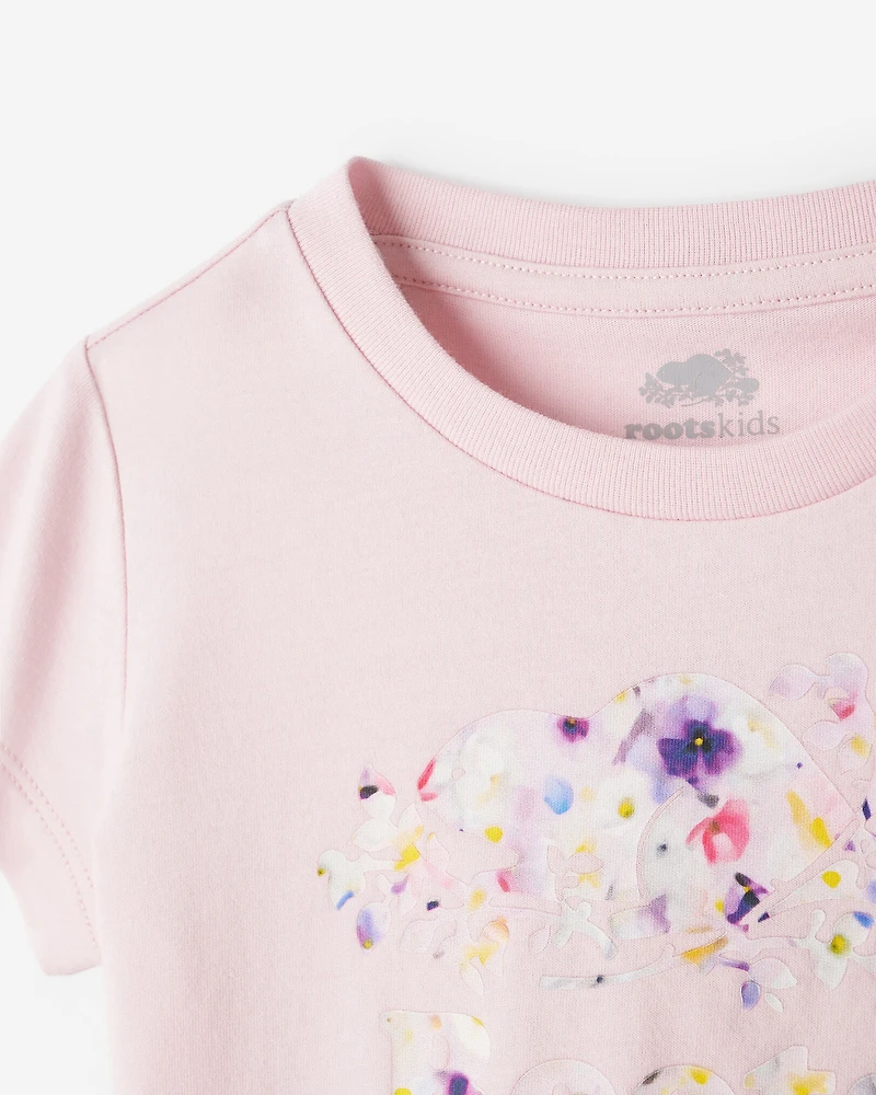 T-shirt ajusté à motif floral pour tout-petits