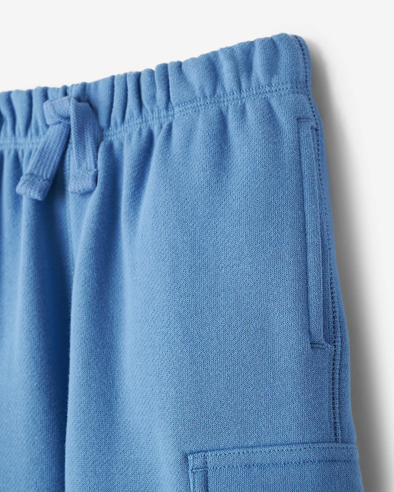 Pantalon cargo décontracté en molleton de coton bio Cooper pour tout-petits