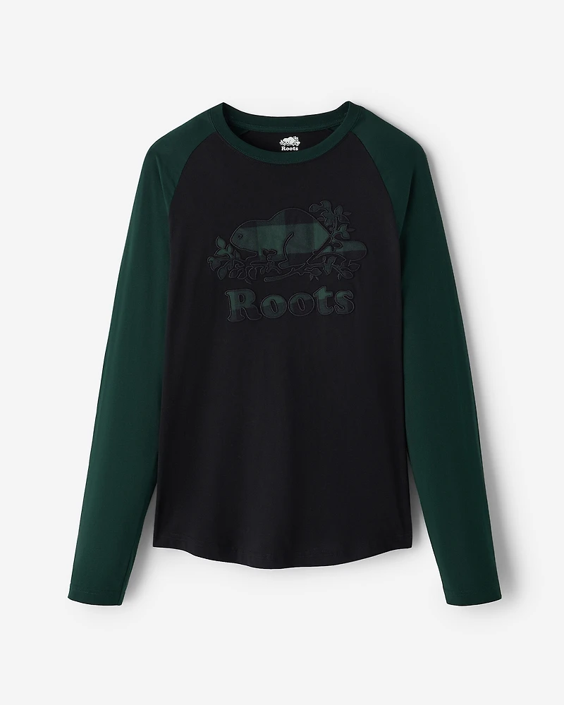 Mens Cooper Plaid Raglan Long Sleeve T-Shirt