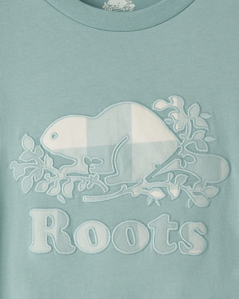 T-shirt à carreaux Cooper pour femmes