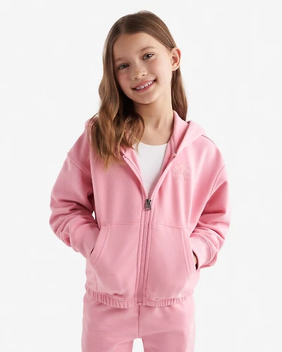 Chandail à capuchon et glissière douillet Cooper pour filles