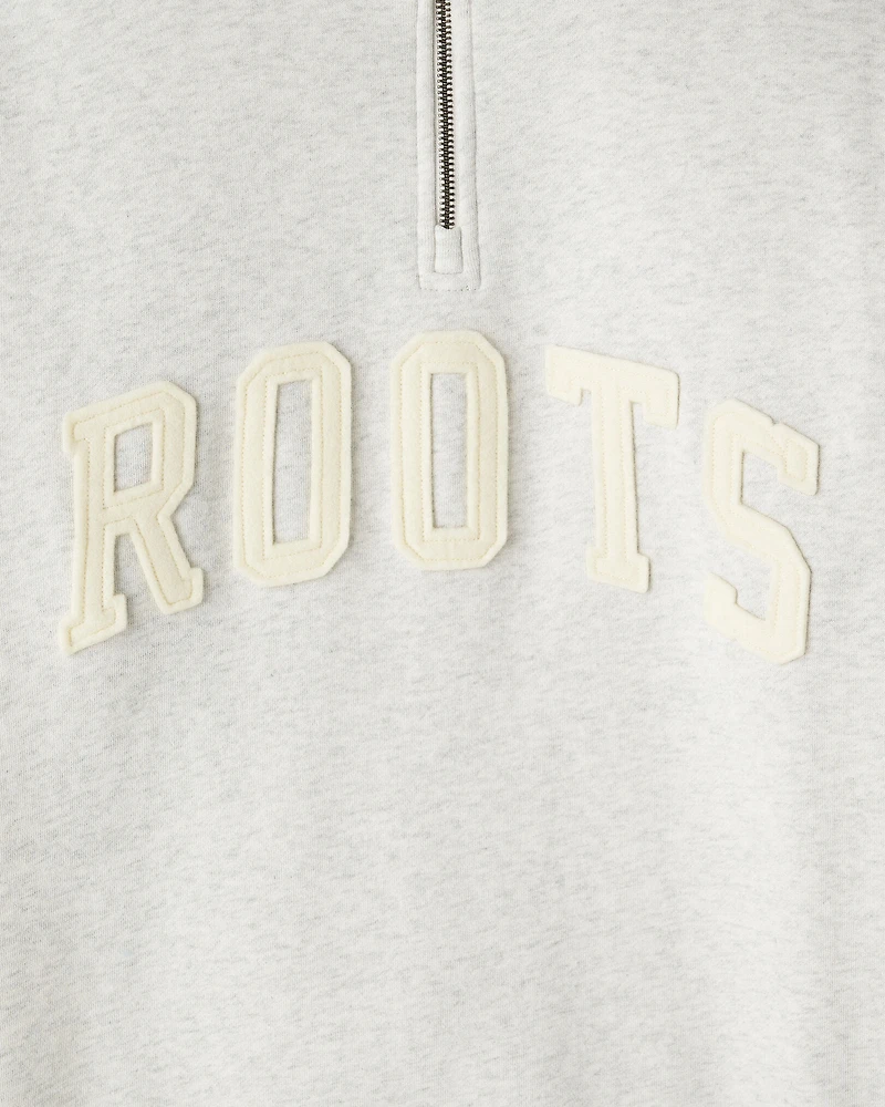 Chandail à demi-glissière avec appliqué Roots