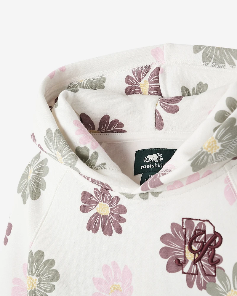 Chandail à capuchon et motif floral Roots Academy pour tout-petits