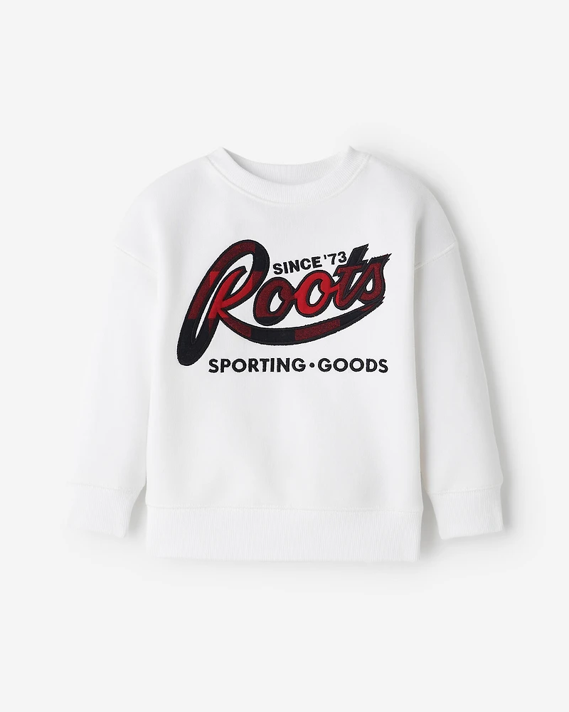 Toddler Plaid Applique Crew Sweatshirt