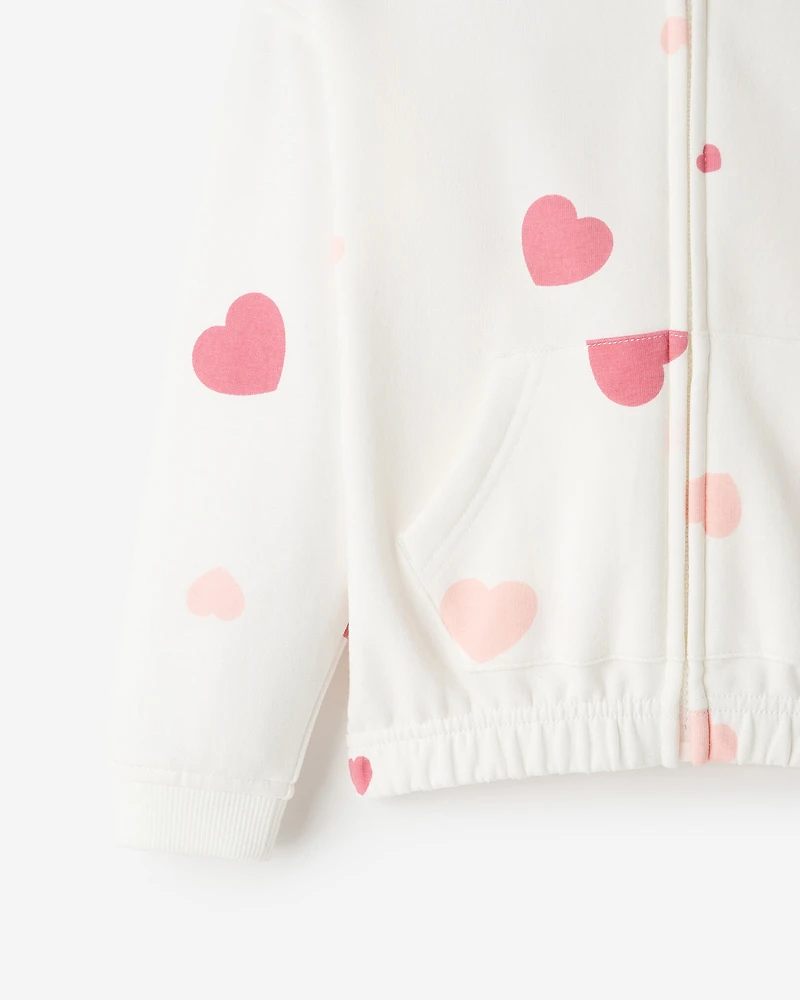 Toddler Cozy Love Bear Zip Hoodie