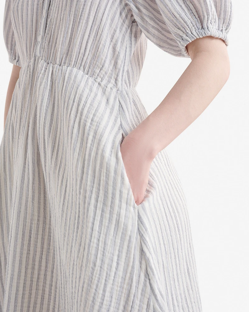 Robe thé en gaze de coton à motif Isla