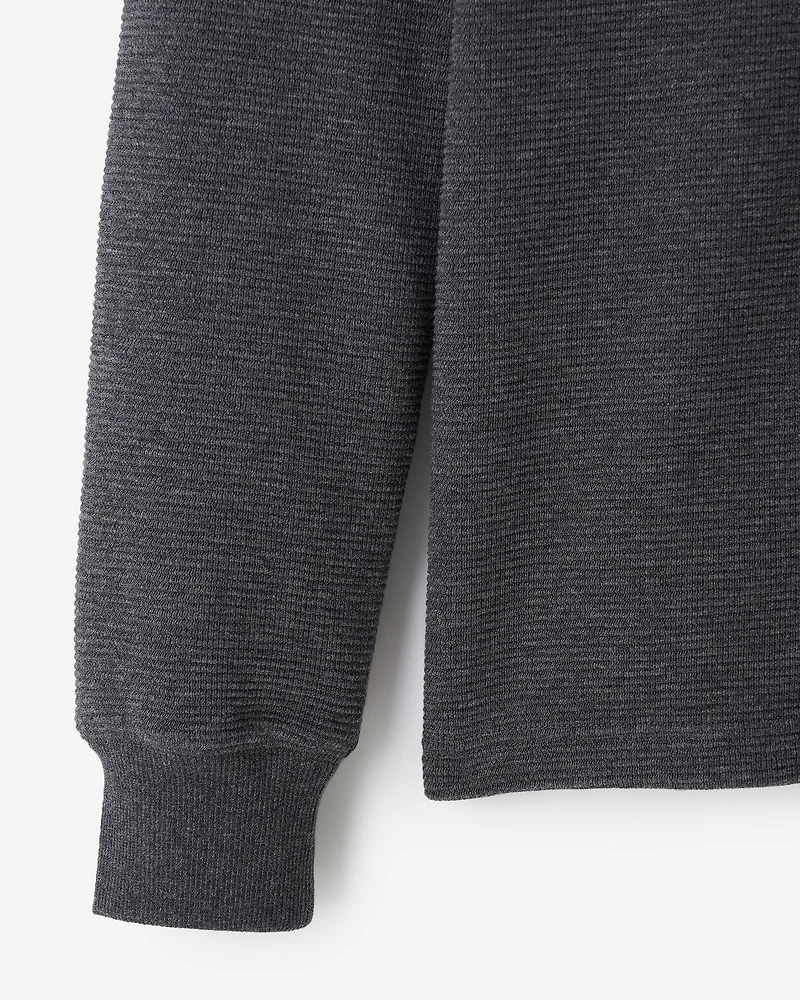 Chandail à glissière un quart en tricot double Thompson