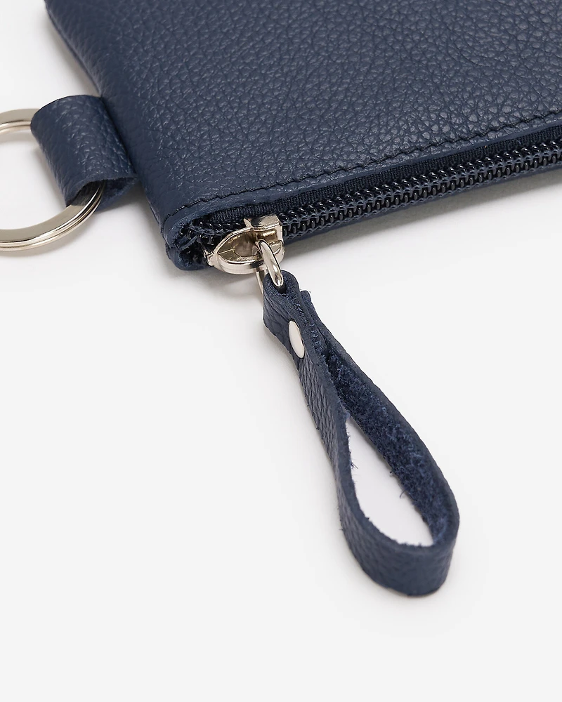 Pochette à glissière en cuir Cervino
