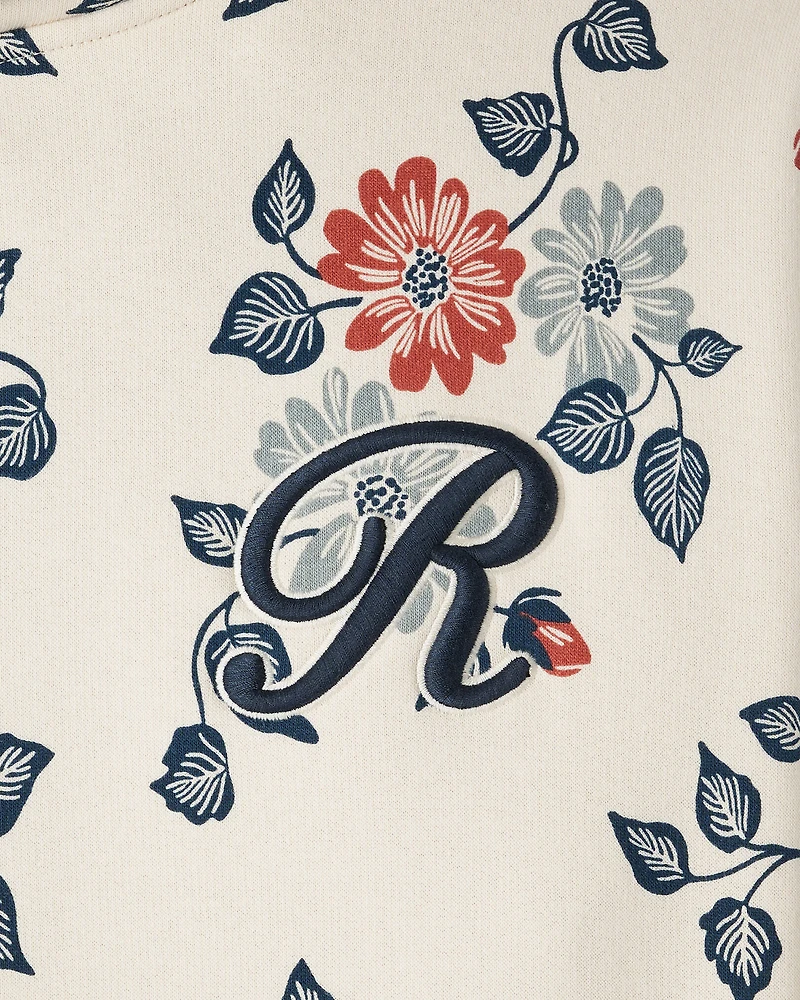 Chandail à capuchon motif floral