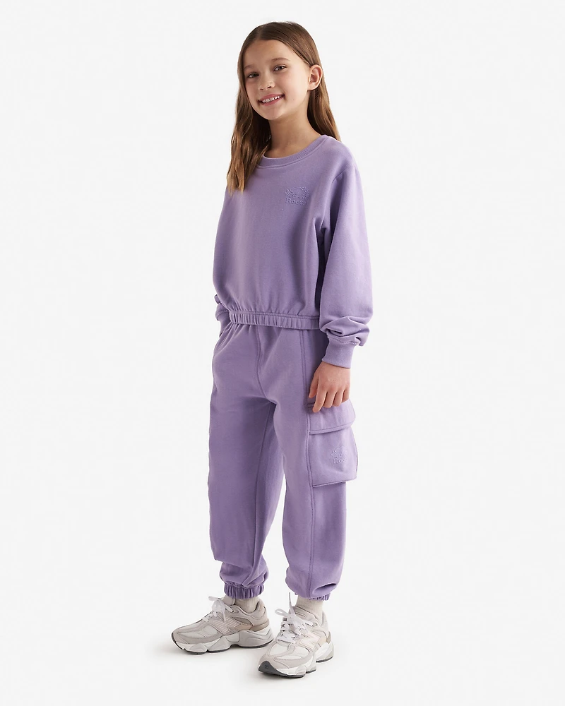 Chandail à col rond douillet cintré pour filles