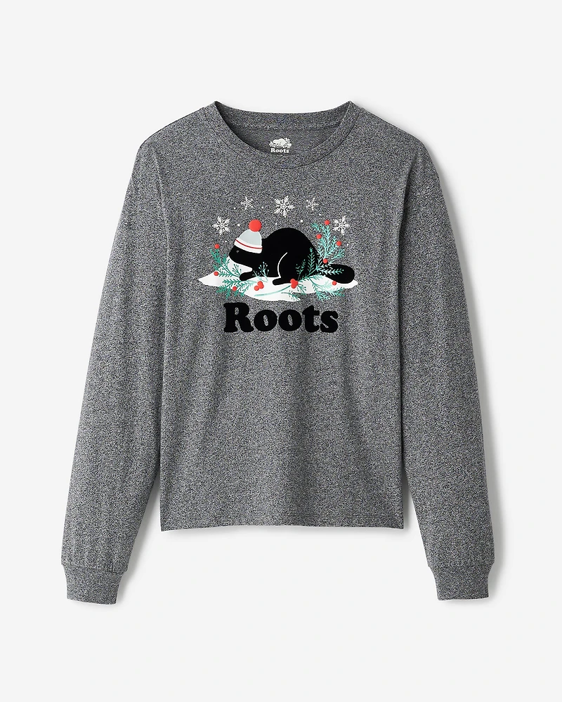 T-shirt à manches longues Temps des fêtes Cooper pour femmes