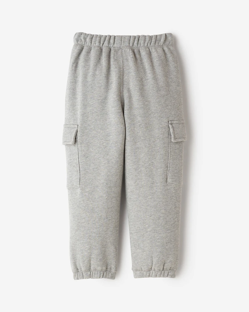 Pantalon cargo décontracté en molleton de coton bio Cooper pour tout-petits