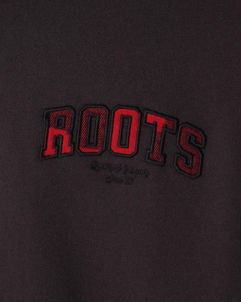 Plaid Applique Half Zip