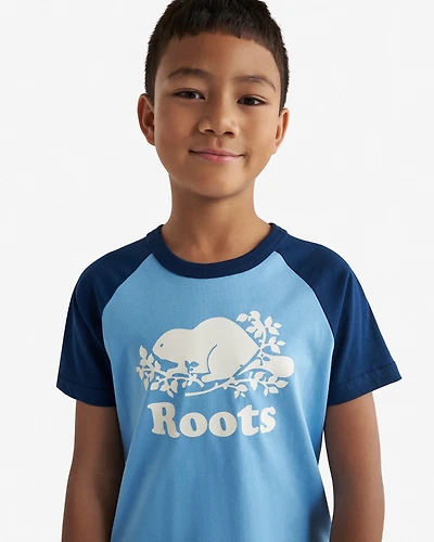 T-shirt style baseball Cooper en coton bio pour enfants