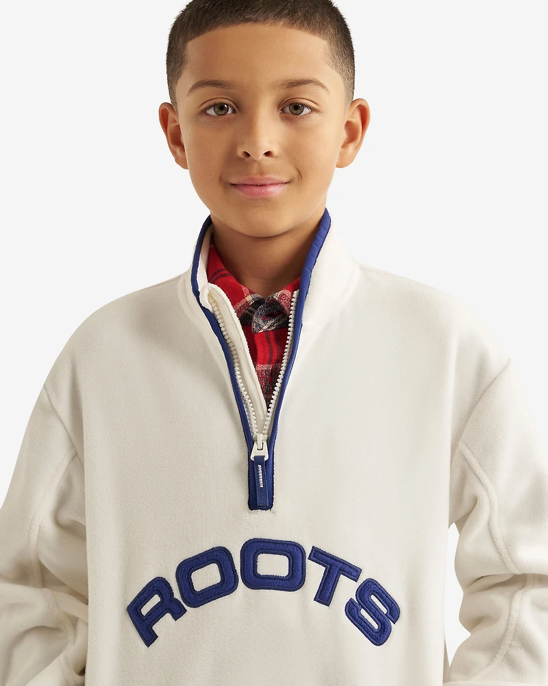 Chandail sport à col demi-glissière en micromolleton pour enfants