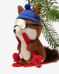 Skiing Squirrel Ornament