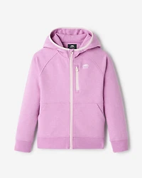 Chandail à capuchon et glissière en tissu interlock Recover pour enfants