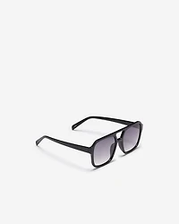 Womens Plastic Square Aviator Sunglasses