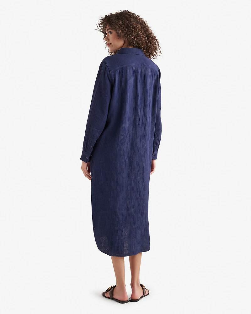 Isla Cotton Gauze Shirt Dress