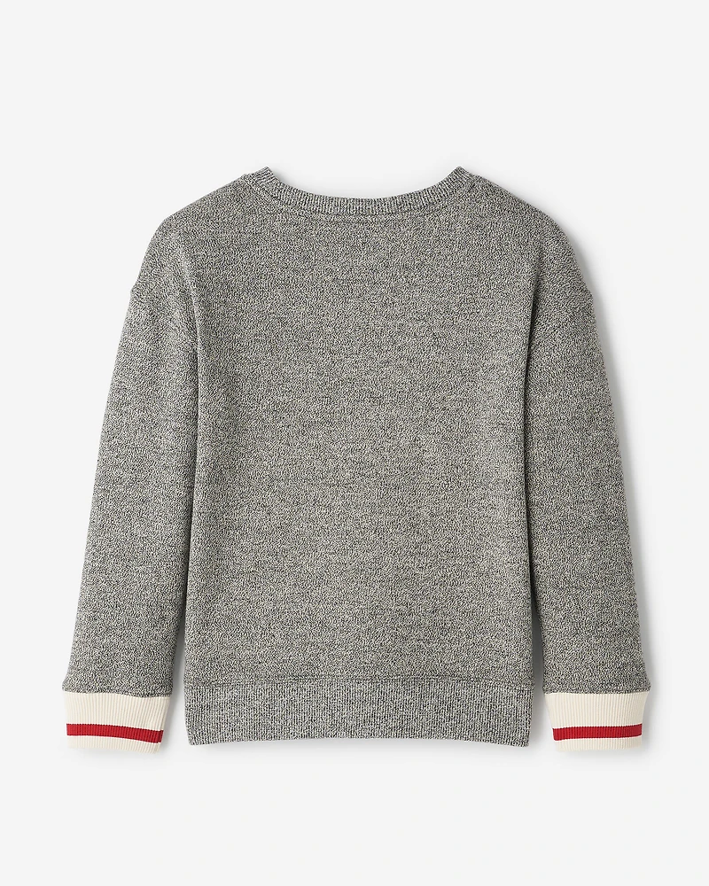 Chandail à col rond avec appliqué Cabane pour enfants