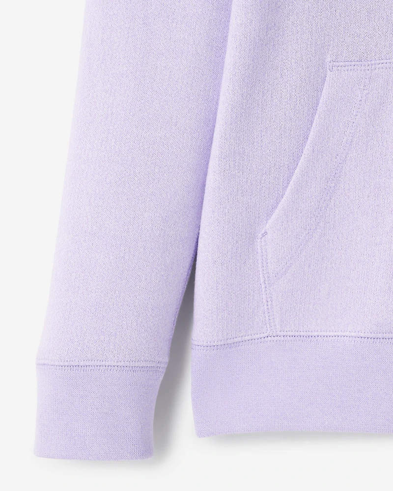 Chandail kangourou original à capuchon en jersey bouclette en coton bio pour enfants