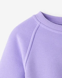 Chandail à col rond bouffant en molleton Nuage pour toutes-petites