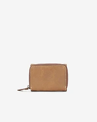 Petite pochette à trois volets en cuir Tribe