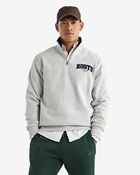 Plaid Applique Half Zip