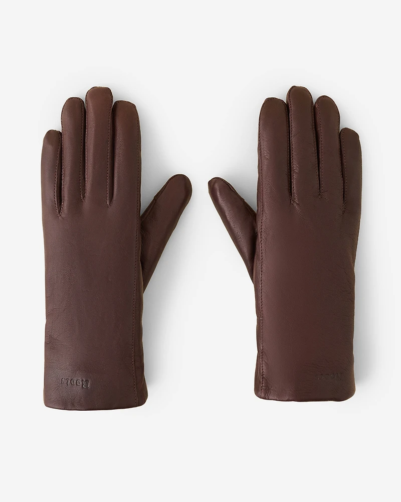 Gants tactiles en cuir nappa pour femmes