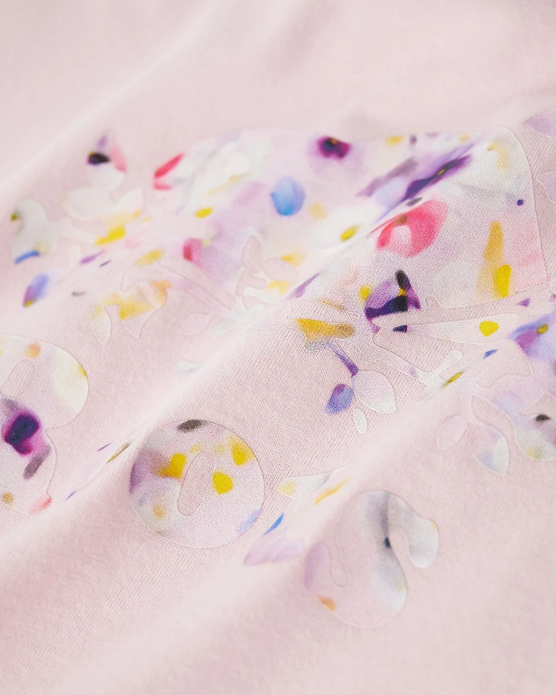 T-shirt ajusté à motif floral pour enfants