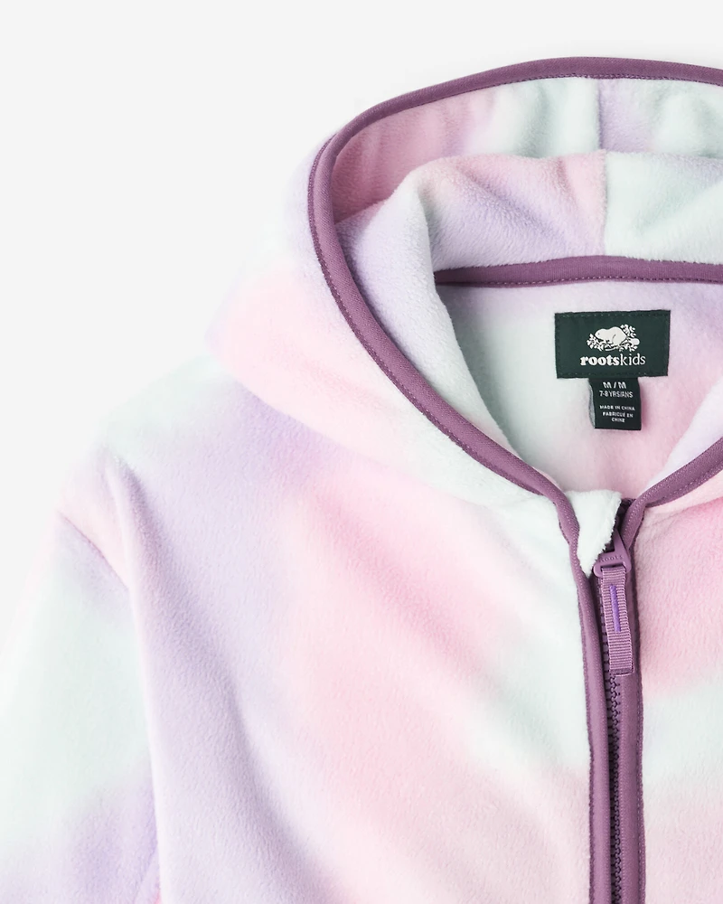 Chandail à capuchon et glissière sport en micromolleton pour enfants