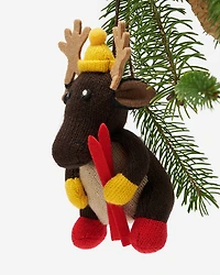 Skiing Moose Ornament
