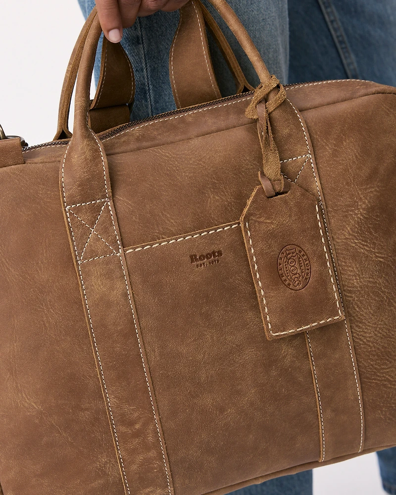 Sac à ordinateur Wellington en cuir Tribe