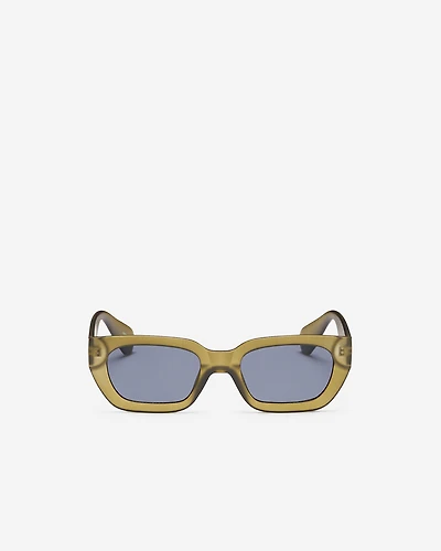 Womens Plastic Slim Cat-Eye Frosted Sunglasses