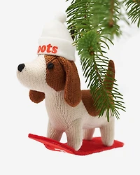 Snowboard Beagle Ornament