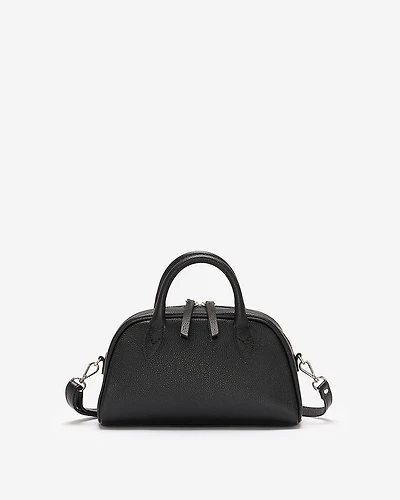 Mini sac à main style bowling en cuir Cervino