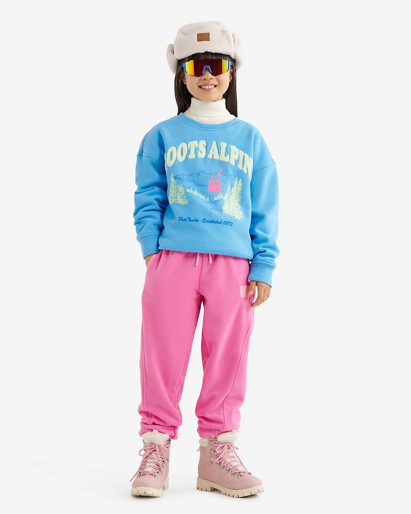 Chandail à col rond Paysage alpin pour enfants