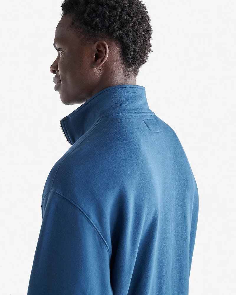 Chandail kangourou décontracté à demi-glissière Cooper en coton bio