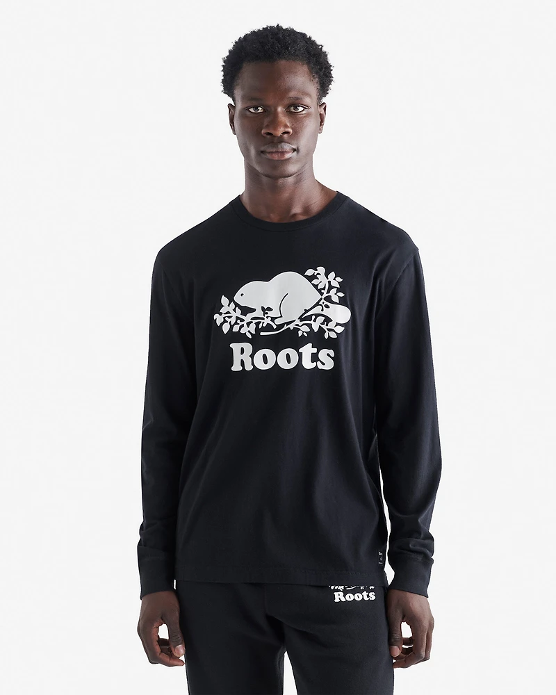 Mens Organic Cooper Beaver Long Sleeve T-shirt