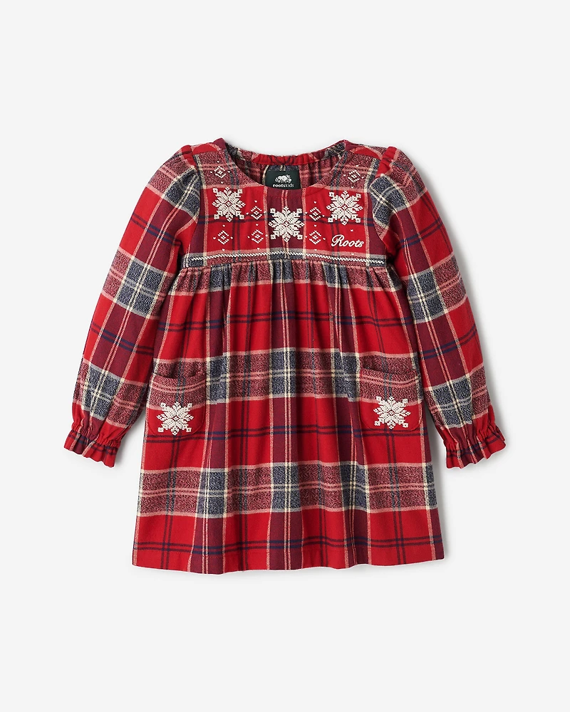 Toddler Girls Plaid Tidings Dress