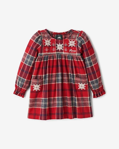 Toddler Girls Plaid Tidings Dress