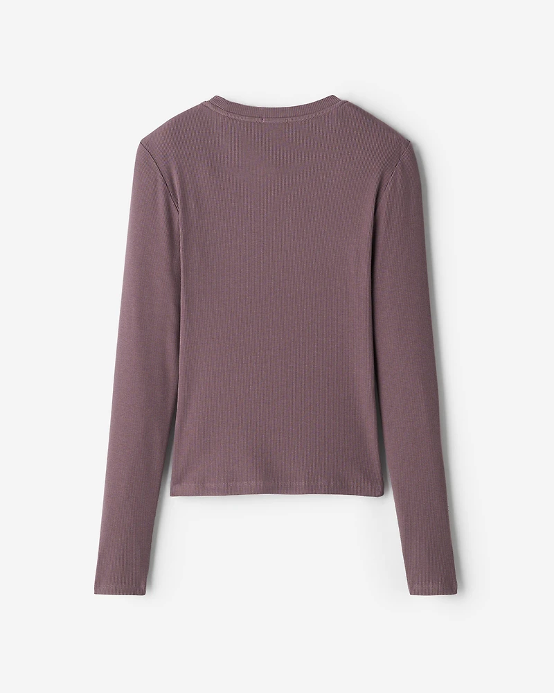 Roam Rib Fitted Long Sleeve Top