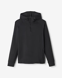 Chandail sport texturé à capuchon et glissière