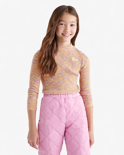 Chandail à col montant en fil multicolore pour enfants
